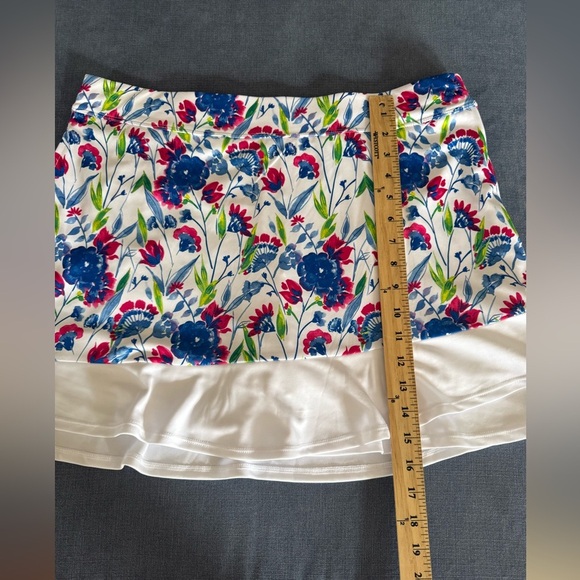 PGA Tour Womens Golf Skort SZ XL Floral Pockets Bright Athletic Summer Comfort - Picture 8 of 8